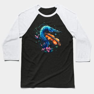 Blue Shrimp Playing Violin Baseball T-Shirt